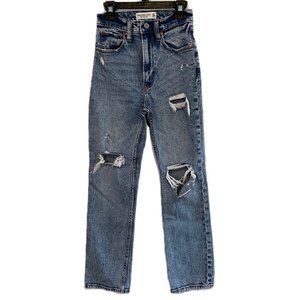 Abercrombie & Fitch The Ankle Straight Ultra High Rise Size 23-000 Reg Length